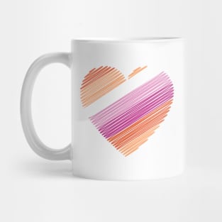 Lesbian Flag Heart Mug